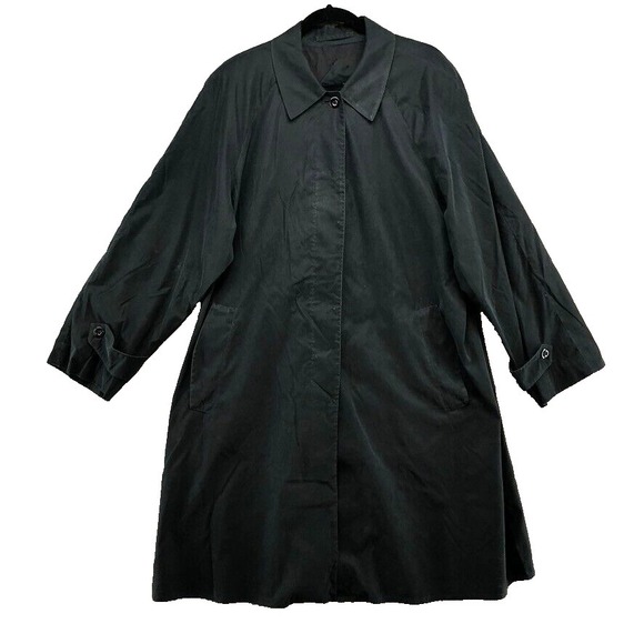 Briggs Providence Bespoke Trench Coat Mens 48 Black Long Outerwear Career